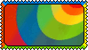round rainbow stripes